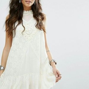 Free People boho dress white